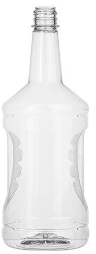 PELLAH GOODS Set of 2 1.75 liter 60 Oz. Plastic Bottles and Blue Screw Caps