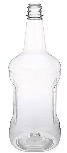 PELLAH GOODS Half Gallon Jug, 6 Bottles and Lids, Tamper Evident Seal Caps, Leak Proof and Airtight Tops, for Milk, Alcohol, Liquor and Water