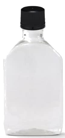 50 ml (1.7 Oz.) Flask Plastic Bottles with Temper Evident caps (10 Pack)