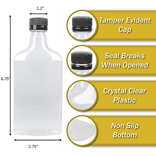 Pellah 200 ml Flask Bottle with Caps Leak-Proof Tamper-Evident